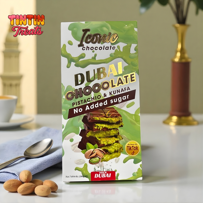 Tintin Treats Dubai Chocolate - Pistachio & Kunafa (No Added Sugar) Hover Image