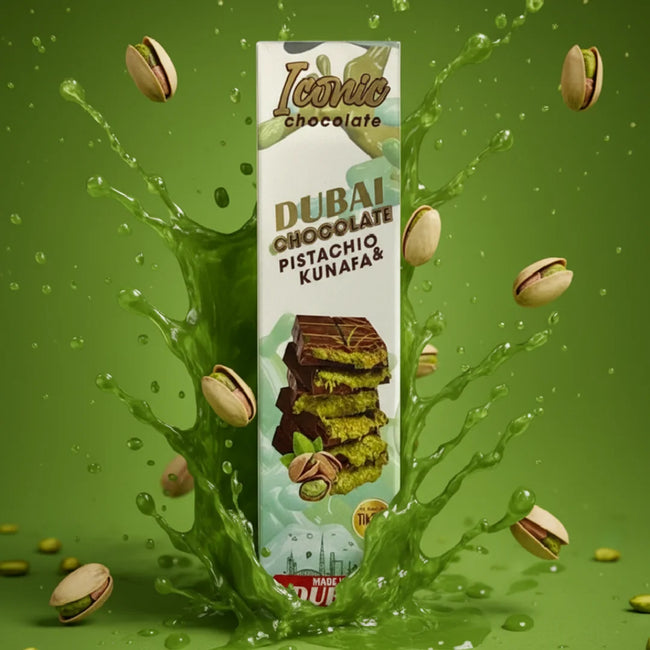 Tintin Treats Dubai Pistachio & Kunafa Chocolate Box | Pack of 24 - 50g Bars Hover Image