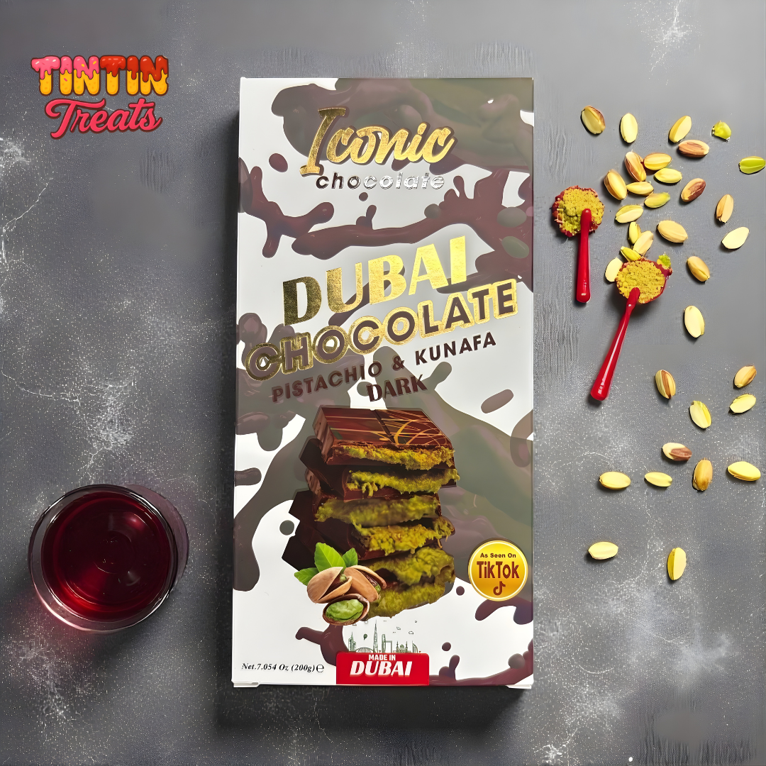 Tintin Treats Dubai Chocolate - Pistachio & Kunafa (Dark Chocolate)