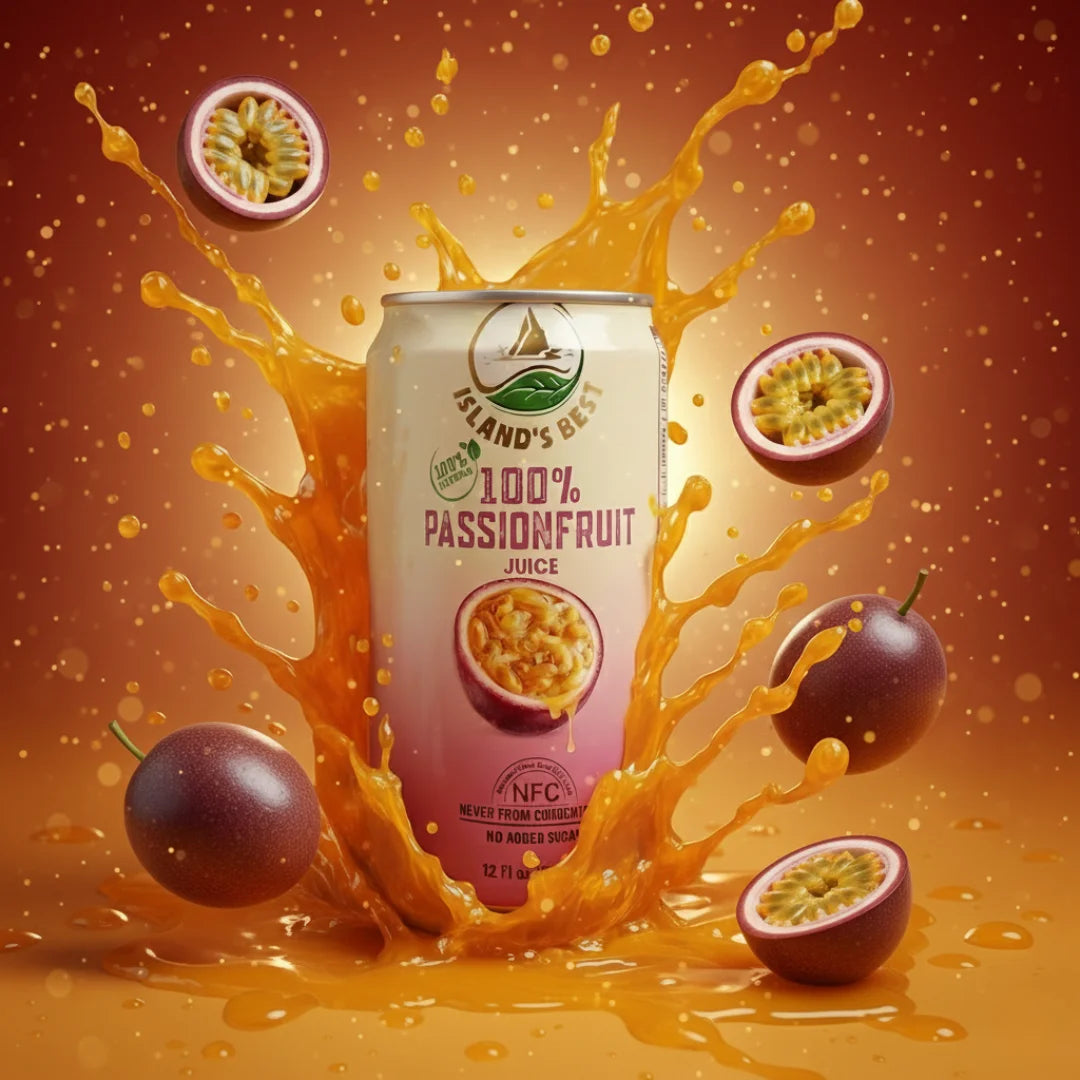 Island’s Best 100% Passion Fruit Juice (NFC) | 490 ml Can