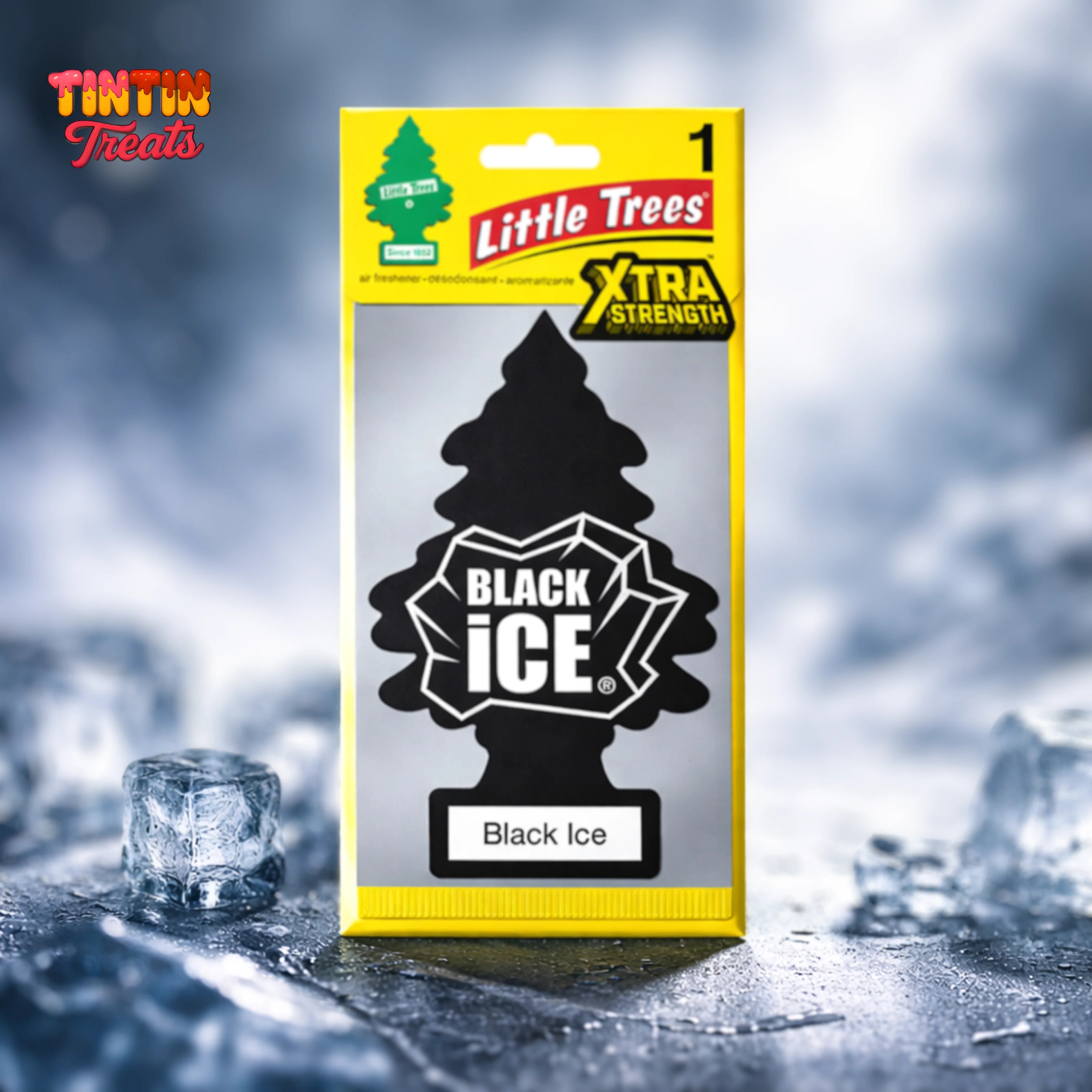 Little Trees Car Air Freshener – Extra Black Ice | Single Unit | 24 per Inner | 144 per Case