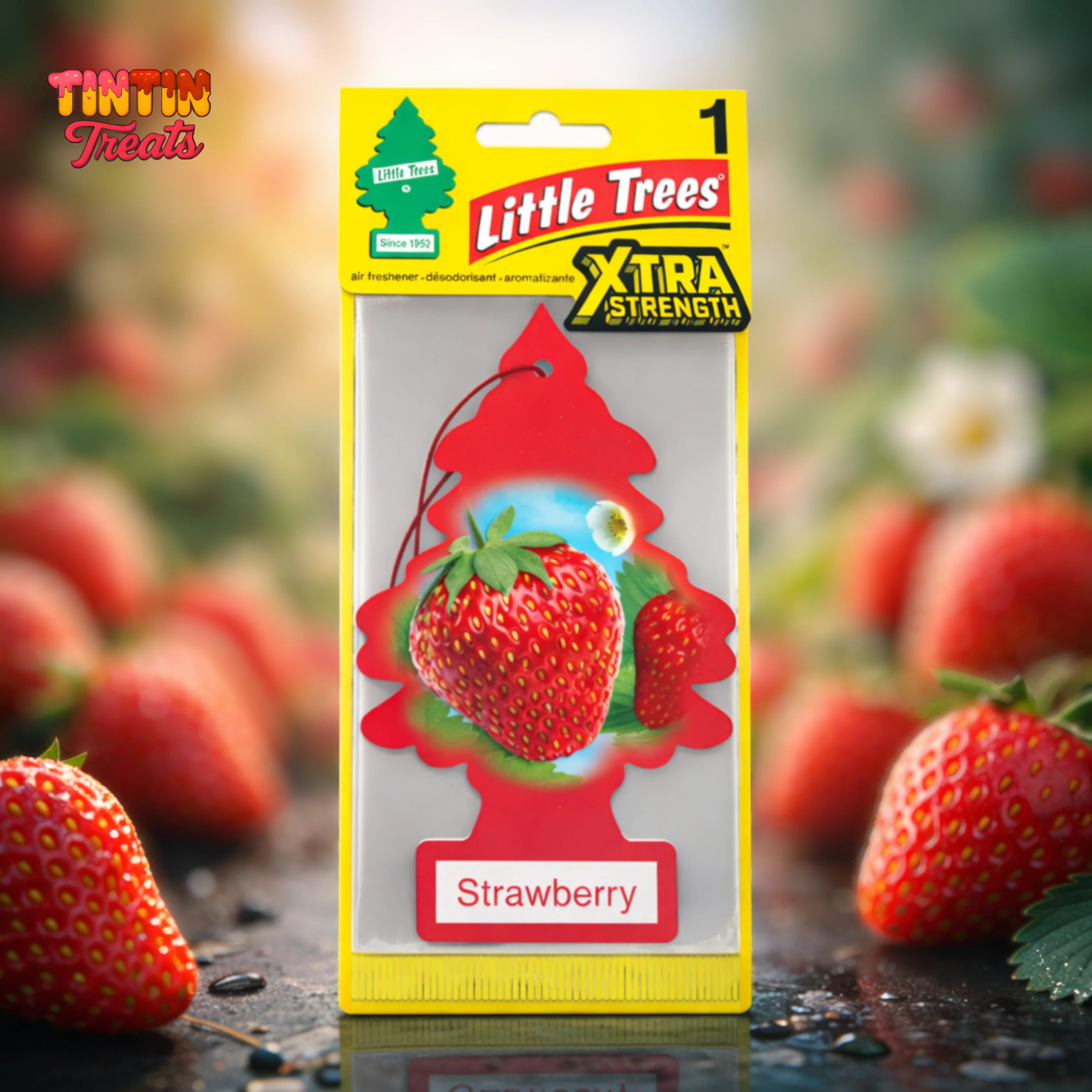 Little Trees Car Air Freshener – Extra Strawberry | Single Unit | 24 per Inner | 144 per Case