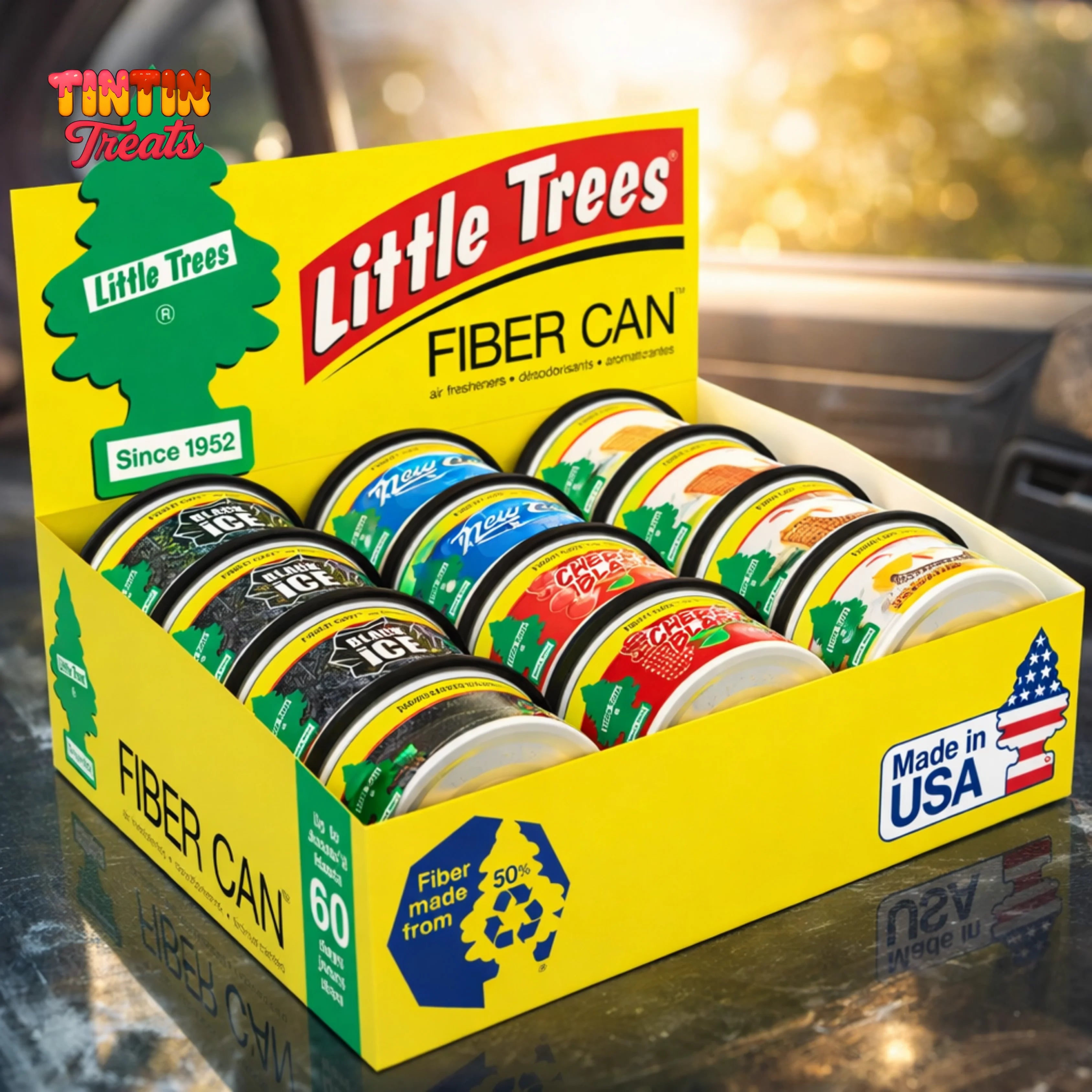 Little Trees Car Air Freshener – Fiber Can (Assorted Scents) | Single Unit | 12 per Inner | 24 per Case