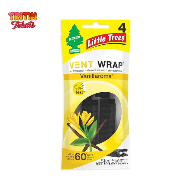 Little Trees Car Air Freshener Vent Wrap – Vanillaroma | 4 Ct | 4 per Inner | 24 per Case Main Image