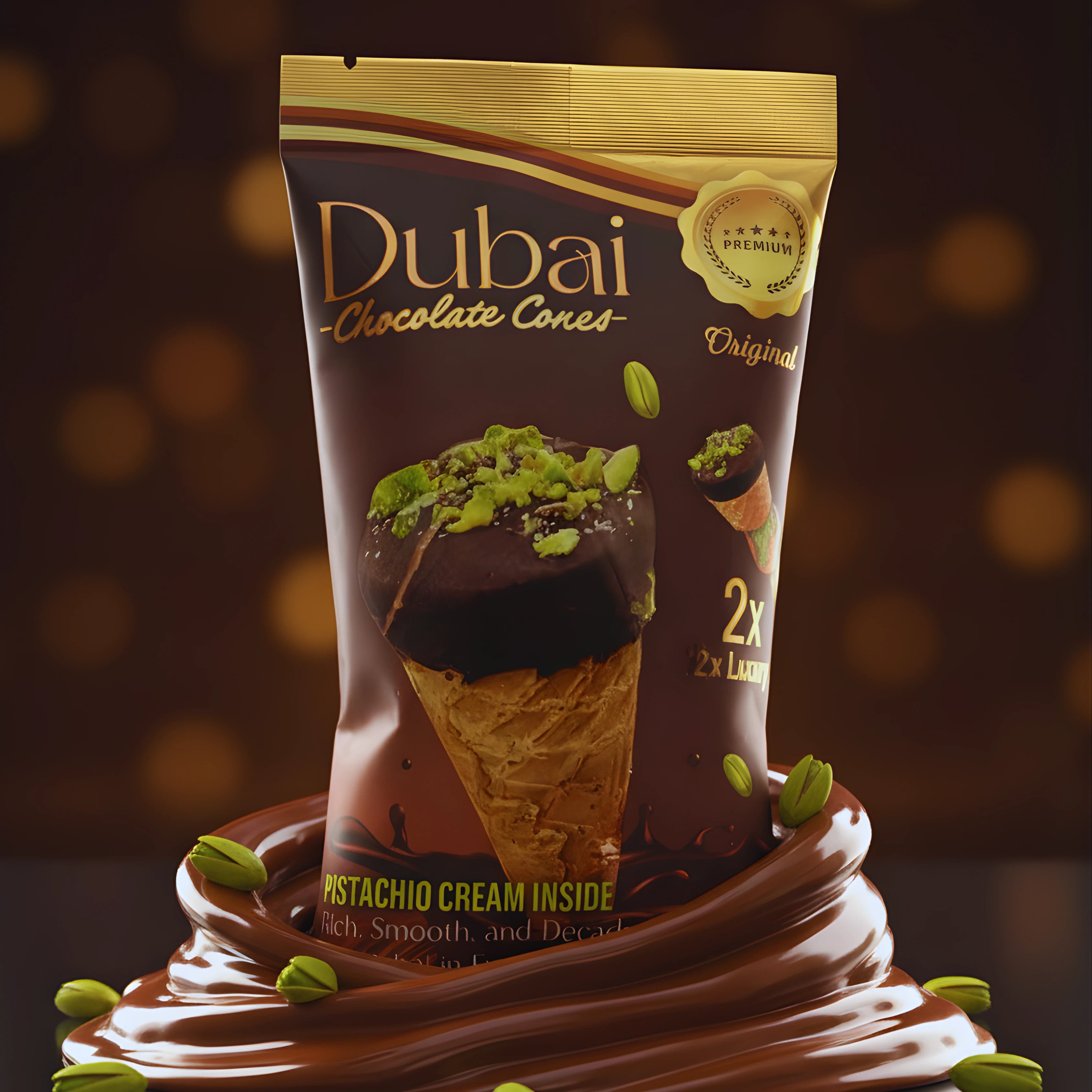 Dubai Chocolate Cones – A Luxurious Treat by Tintin Treets