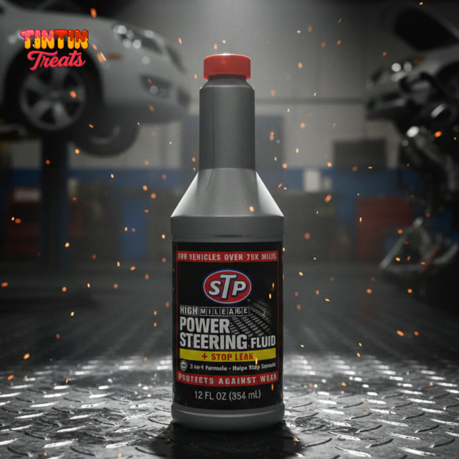 STP Additives 12 oz – High Mileage Power Steering Fluid + Stop Leak | Single Unit | 6 per Case Hover Image
