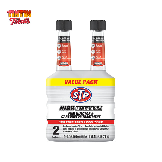 STP Additives 5.25 oz 2 PK – High Mileage Fuel Injector & Carburetor Cleaner | Single Unit | 6 per Case Main Image
