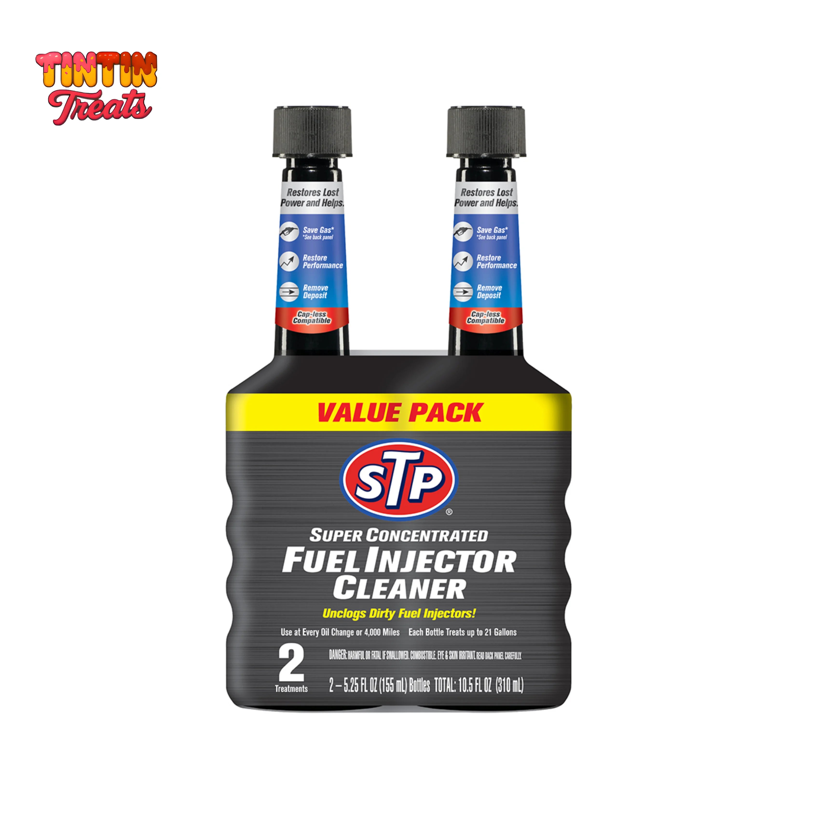 STP Additives 5.25 oz 2 PK – Super Concentrated Fuel Injector Cleaner | Single Unit | 6 per Case