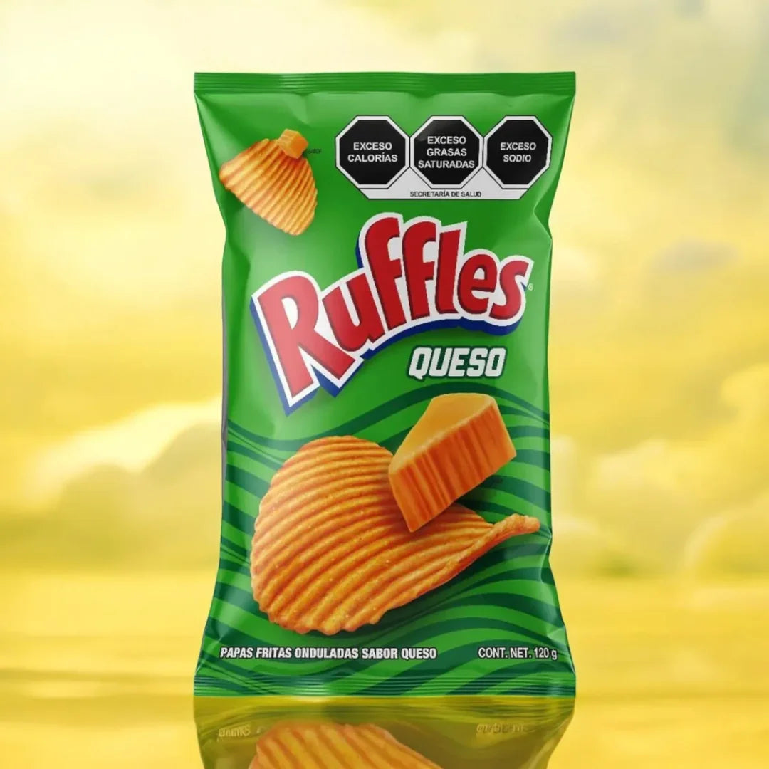 Sabritas Ruffles Queso Mexican Chips | 120g Pack