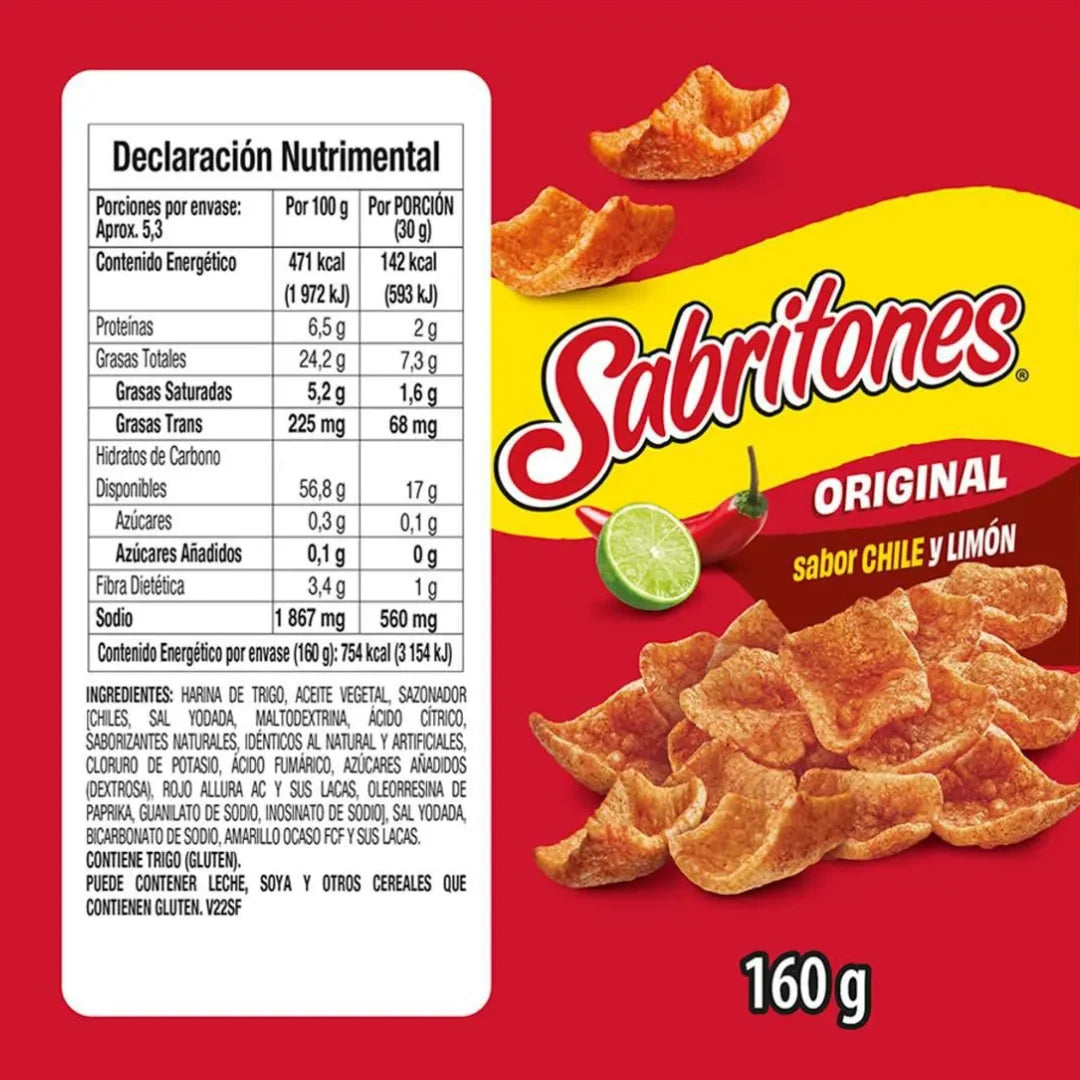 Sabritas Sabritones Chile & Limón | Premium 160g Pack