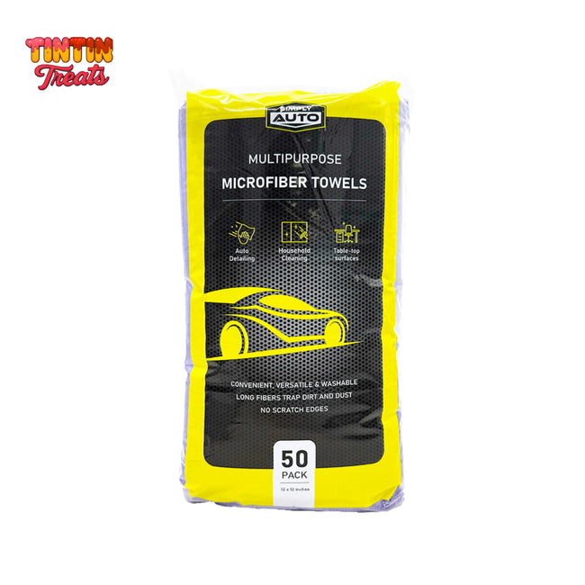 Simply Auto Edgeless Microfiber Towels – 50 Ct | Single Unit | 8 per Case Main Image