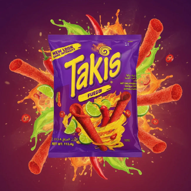 Takis Fuego Pepper & Lime - Extreme Hot Chili Snack | 140g Hover Image